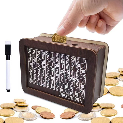 R0x Para Caja De Madera For Ahorrar Dinero, Caja De Ahorro