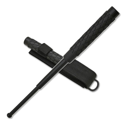 Imagen 4 de 4 de Bastón Retráctil 16 Defensa Personal Con Funda Acero Inox