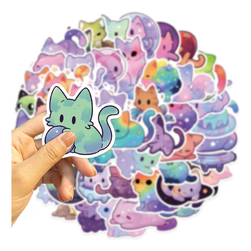 Pack 50 Stickers Gato Estrellado