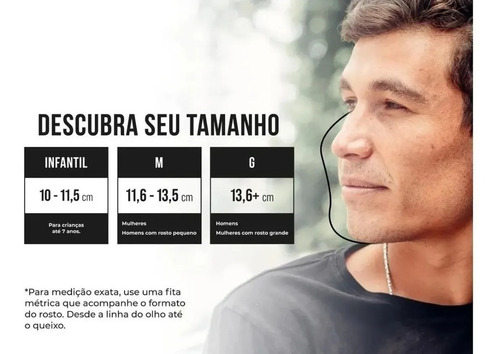 Mascara Fiber Knit Sport C/ 30 Filtros C/ Suporte Tamanho G