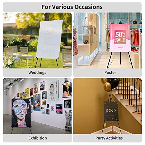 Easel Stand, Poster Board Easel, Portable And Adjustable 63'
