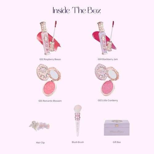 Flower Knows Violet Strawberry Rococo Set De Maquillaje 7 Pz