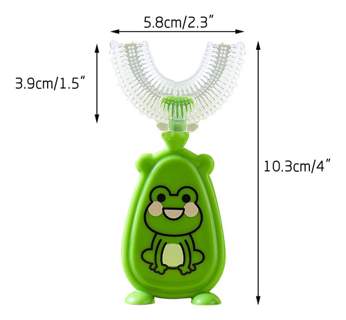 N Manual Para Niños, Con Forma De U, Cerdas Suaves, Transpar