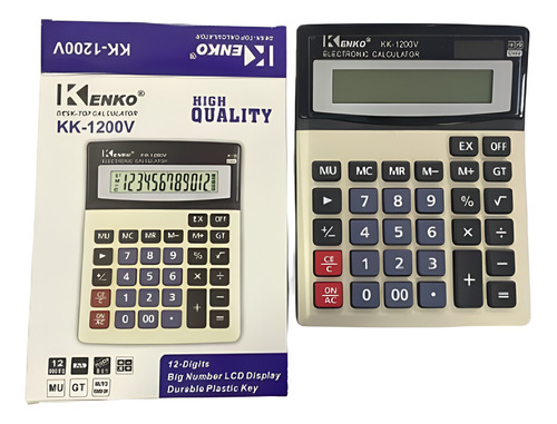 Calculadora Kenko Kk-1200v 12 Dígitos Grande  