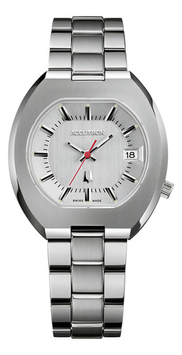 Reloj Bulova Accutron Legacy Para Hombre 2sw6b003 Color De La Correa Plateado Color Del Bisel Plateado Color Del Fondo Plateado