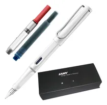 Comprar Caneta Tinteiro Lamy Safari Branca B Pena Grossa + Conversor