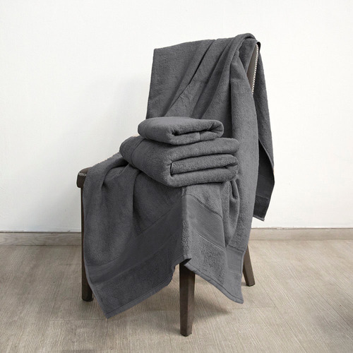 De Tres Toallas Super Absorbente De Rápido Secado Color Gris Toalla Absorbente