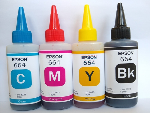 Tinta Epson T664 80ml Combo L200 L210 L350 L355 L375 L575 55
