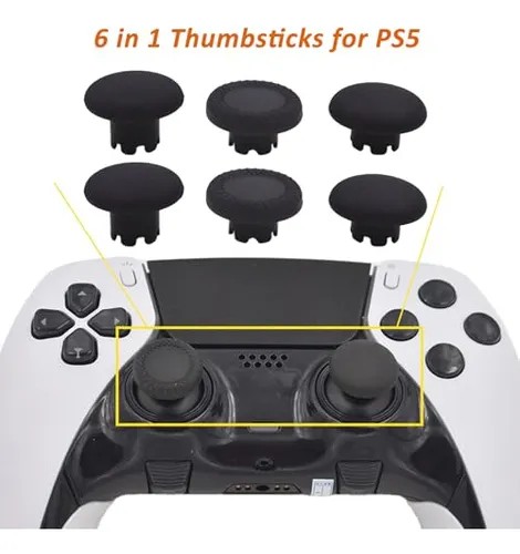Pack 6 En 1 Thumbsticks Intercambiables Para Ps5 Dualsense
