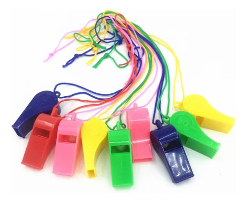 Silbatos Pitos Para Fiesta Colores Juegos Piñatas X48 Und