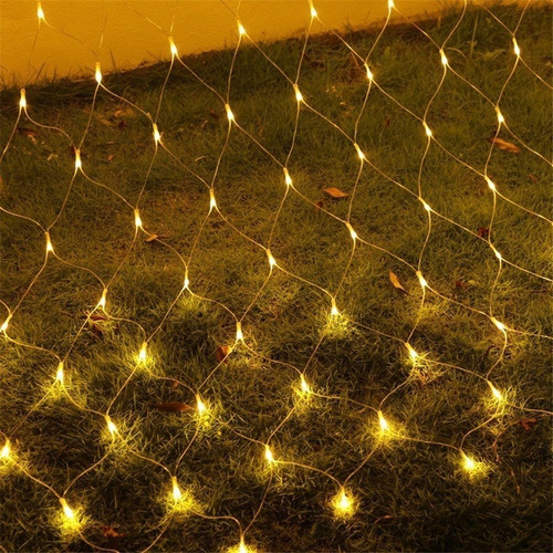 Imagen 5 de 6 de Cortina De Luces Led Red 1,50 Metros 1,50 Metros Luz Calida