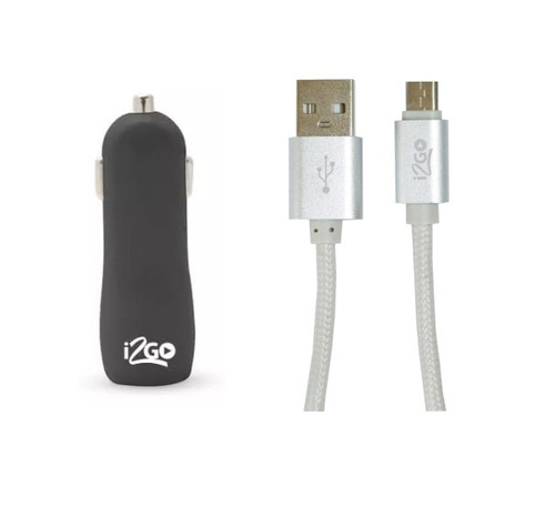 Acendedor 2 Saídas + Cabo Micro Usb Pro I2go