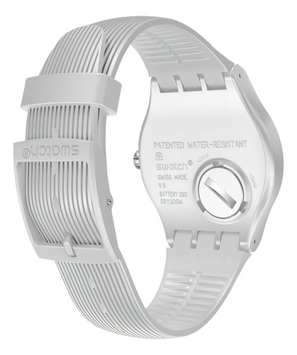 Pulseira de relógio Swatch Metaline Suom114 cor cinza