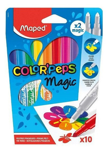 Marcadores Mágicos Maped Color Peps X 10 Colores