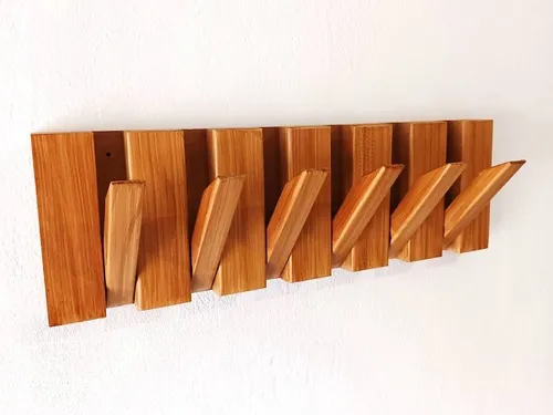 Perchero De Pared Madera Laqueada Rebatible Dise o N rdico