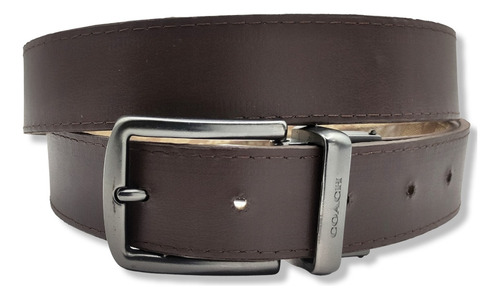Cinturon Coach Doble Vista Reversible Unisex Negro Color Marrón Claro Diseño De La Tela Hebilla Clasica Talla Xg (130cm)