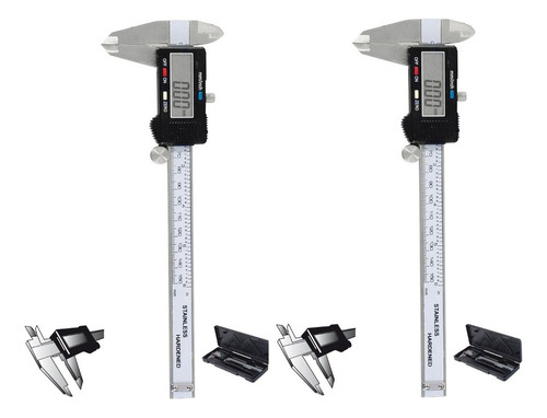 Pack 2 Calibrador Digital 6 Std Y Mm Lt Gran Calidad