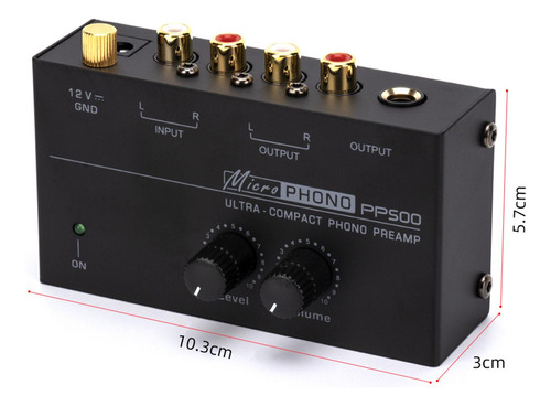 Preamplificador De Fono Para Giradiscos Operación De Bajo