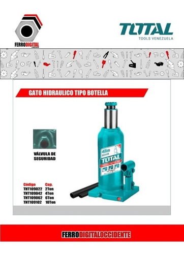 Imagen 2 de 4 de Gato Hidraulico Tipo Botella 2 Ton