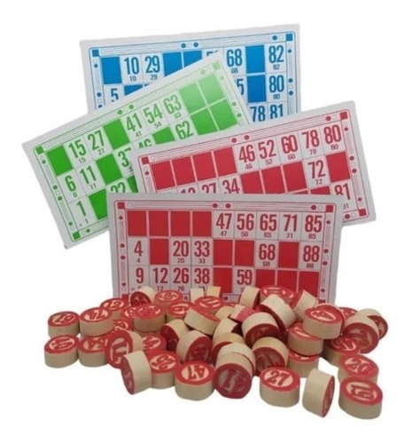 Juego Loteria Lota Bingo Clasico Numeros De Madera