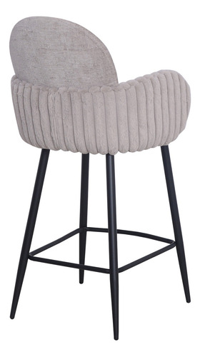 Set 2 Banco Para Barra Desayunadora Para Cocina Y Bar 110cm Acabado De La Estructura Laqueado Color Gris