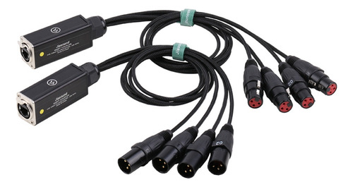 1 Par Dmx512 Xlr De 4 Canales Y 3 Pines, Macho/hembra A Rj4