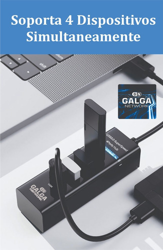 Imagen 9 de 10 de Docking Multiplica Usb 3.0 A 4 Puertos Usb Hub Adaptador