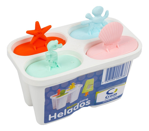 Molde Para 4 Helados Plasticos Crom