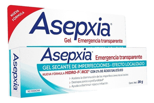 Asepxia Gel Emergencia Anti Imperfecciones. Tubo Con 28g.