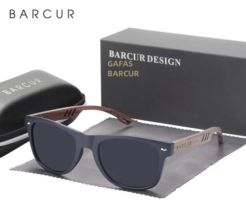 Gafas Para Sol Barcur Modelo Bc4235 Black De Madera 