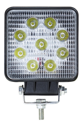 Imagem 4 de 10 de Kit 4 Farol Milha Haiz 27w Led 12v/24v Quadrado Carro Jeep