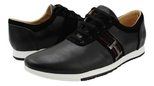 Imagen 2 de 8 de Zapato Casual Oficina Fino Negro Calzado Original Hombre A58