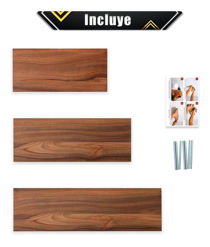 Imagen 7 de 10 de 3 Repisas Flotantes Modernas Minimalistas Melamina Mixtas