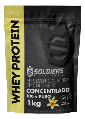 Whey Protein Concentrado 1Kg Sabor Baunilha Soldiers Nutrition