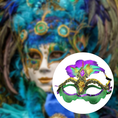 Disfraz De Halloween De Máscara De De Plumas Para Mujeres