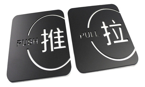 3 Poste Indicador Push And Pull Sticker Door Signs C