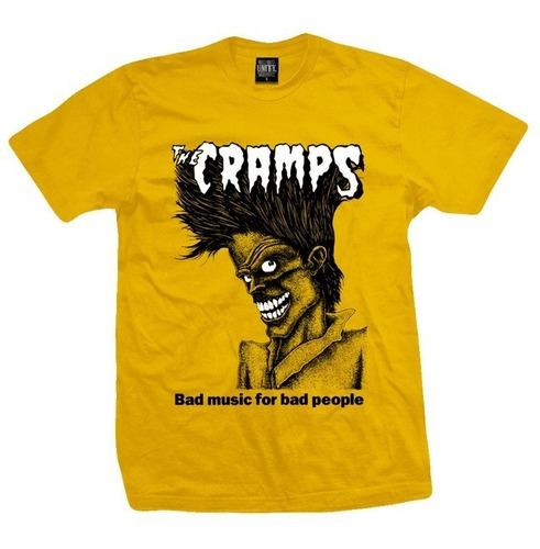 Remera The Cramps Amarilla Nueva