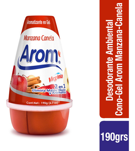 Imagen 1 de 1 de Cono Gel Arom Manzana Canela 190g
