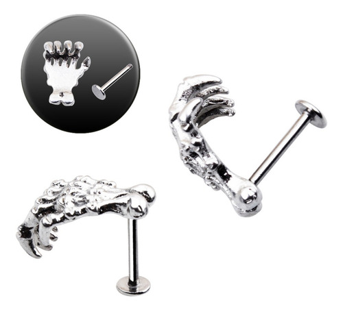 2 Brazaletes De Mano Con Forma De Calavera Para Mujer, Estil
