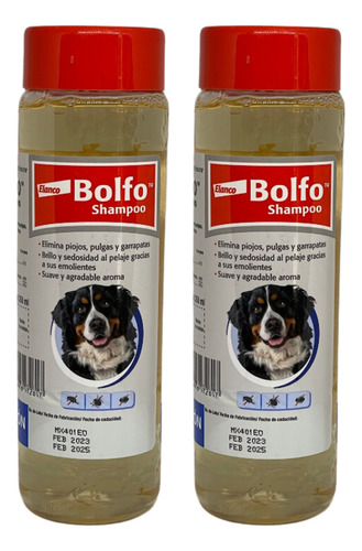 Shampoo Antipulgas Para Perros Control De Ácaros 2 Piezas Fragancia Aloe Vera