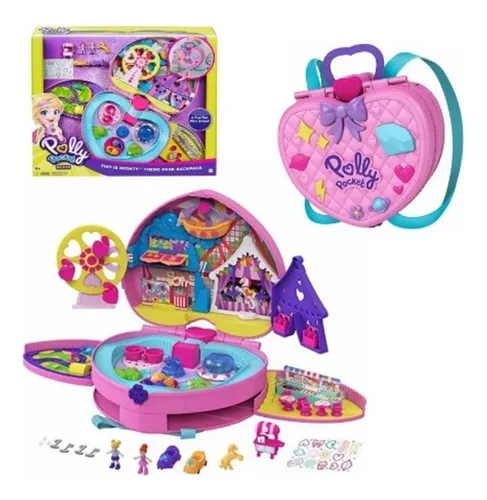 Kit Mochila G Polly Pocket 19M Costas + Lancheira Original