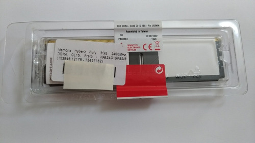 Memória 8gb Hyperx Fury 2400mhz Ddr4 Cl15 Hx424c15fb3/8 (Usado)
