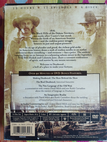 Dvd Deadwood Primera Temporada Completa V (Usado)