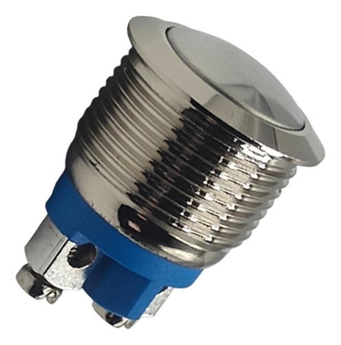 Boton Pulsador Redondo 110v 3a Acero Tornillos 12v 16mm Acero