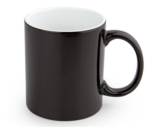 Mug Mágico En Cerámica Para Sublimar Color Negro X2 Unidades