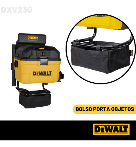 Aspiradora Dxv23g Remoto Solidos Y Liquidos 23 Lts Dewalt