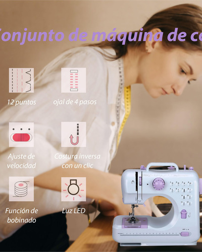 Máquina De Coser Manual Portátil 12 Tipos De Puntadas