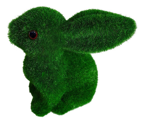 Miniaturas De Conejito Peludo Flocado De Pascua U Grass Rabb