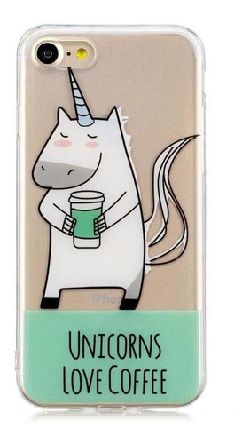 Carcasa De Silicona Unicornio Para iPhone SE 2020 / 8 / 7