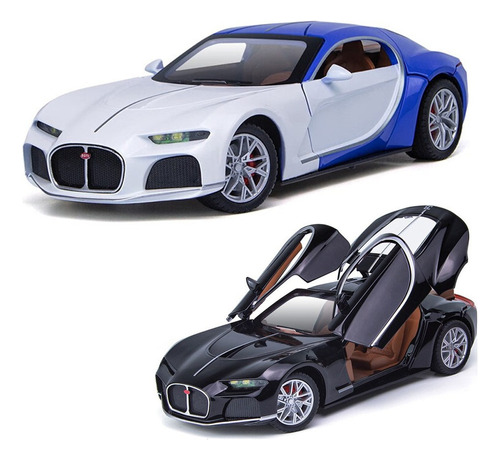 Bugatti Atlantic Miniatura Metal Supercoche Con Luz Y Sonido